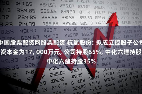 中国股票配资网股票配资 杭氧股份: 拟成立控股子公司注册资本金为17, 000万元, 公司持股65%, 中化六建持股35%